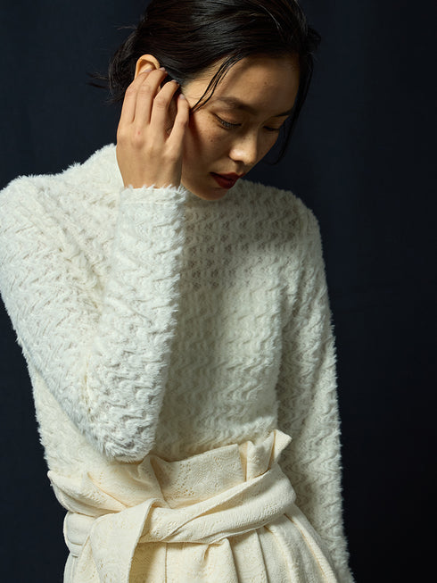 【 予約:8月中旬 】シアーファーハイネックTOPS /M253-83012